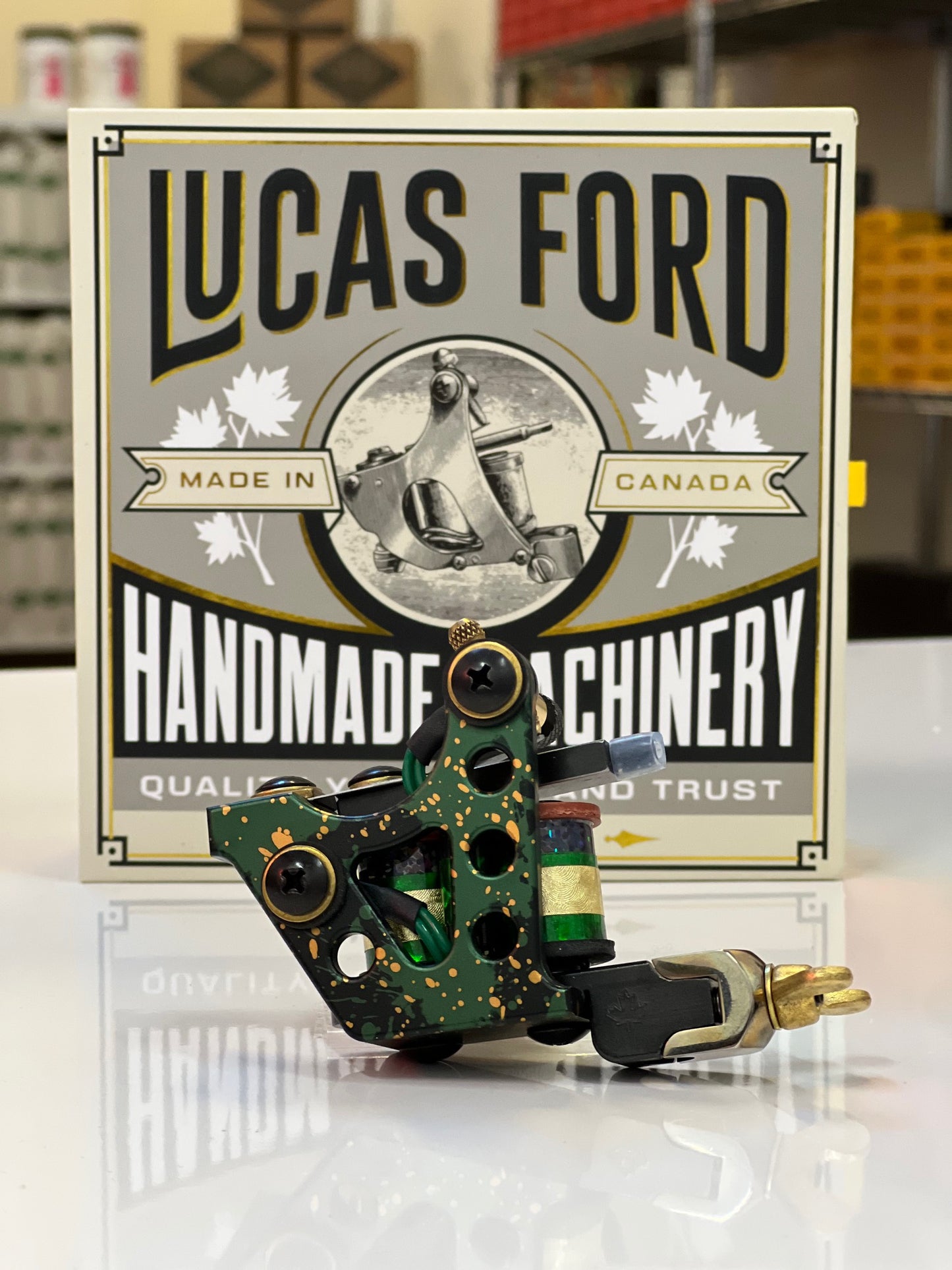 Lucas Ford Spattered Green Mini V2 Liner